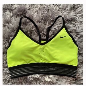 Nike Dri Fit Neon Yellow Sports Bra